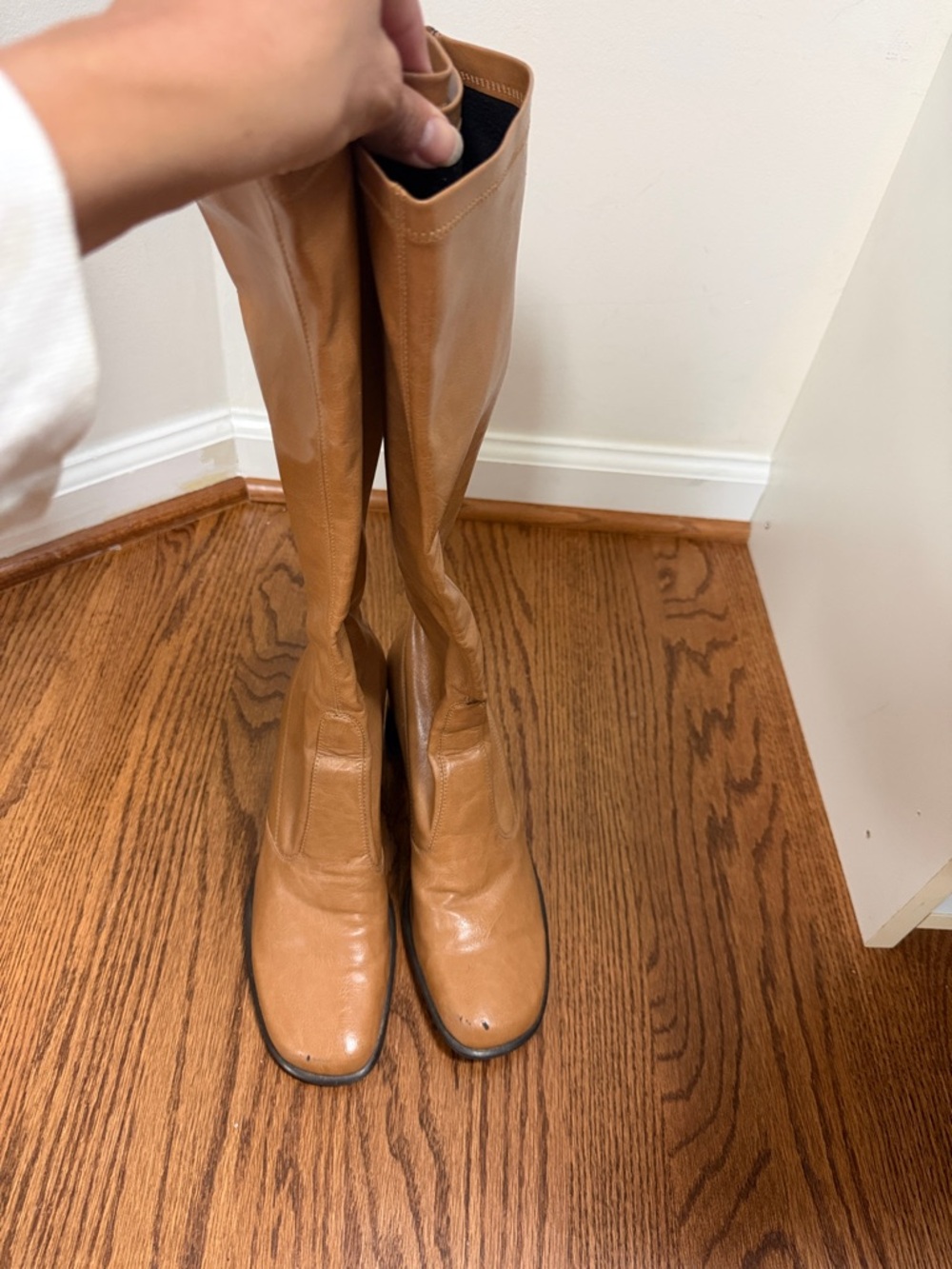Franco Sarto Tall Leather Knee-High Boots in Tan 🌿